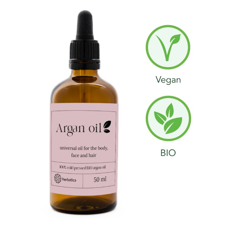 Obrázek Arganový olej 100% BIO přírodní, za studena lisovaný - Herbatica Objem: 100 ml