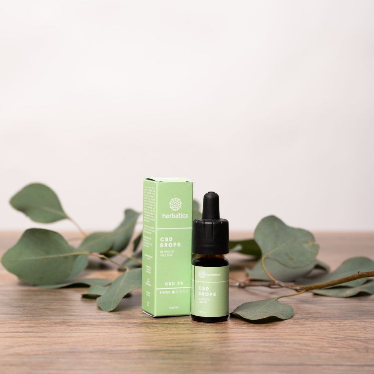 Obrázek CBD kapky 5% s olivovým olejem - Herbatica - 10 ml
