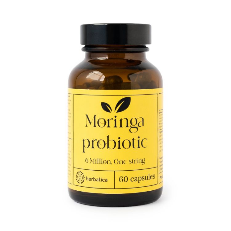 Obrázek Probiotika z moringy - 6 milionů, jeden kmen - 60 kapslí - Herbatica