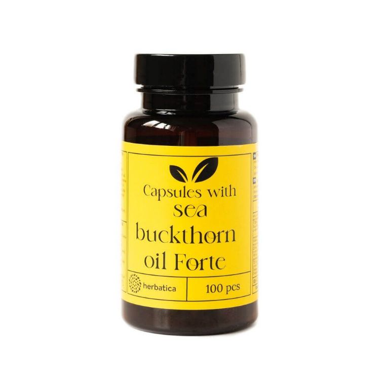 Obrázek Rakytníkový olej Forte v kapslích/500mg - 100 kapslí - Herbatica