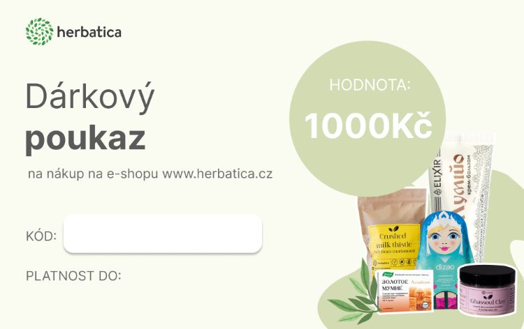 Obrázek Dárkový poukaz Herbatica v hodnotě 1000 Kč