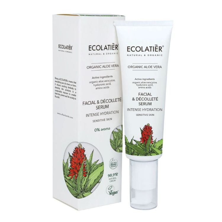 Obrázek Sérum na obličej a dekolt s intenzivní hydratací Organic Aloe Vera - 50 ml - Ecolatier