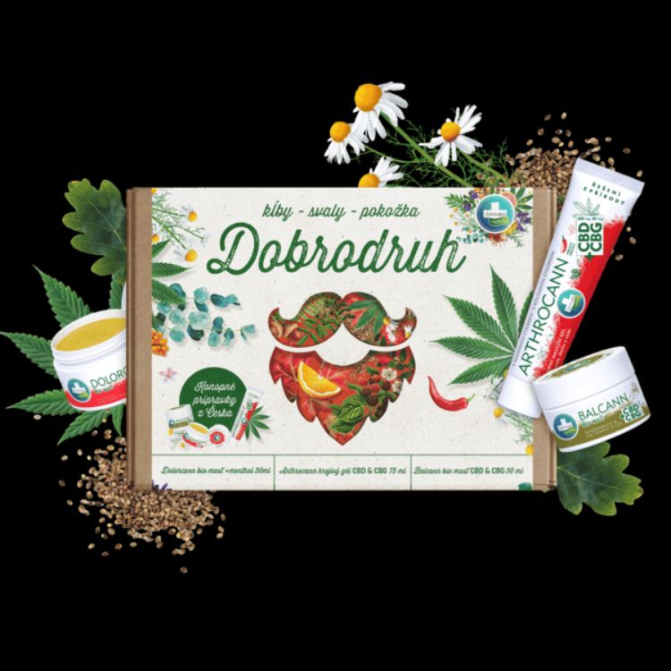 Obrázek Dárkové balení DOBRODRUH na klouby, svaly a pokožku - Annabis