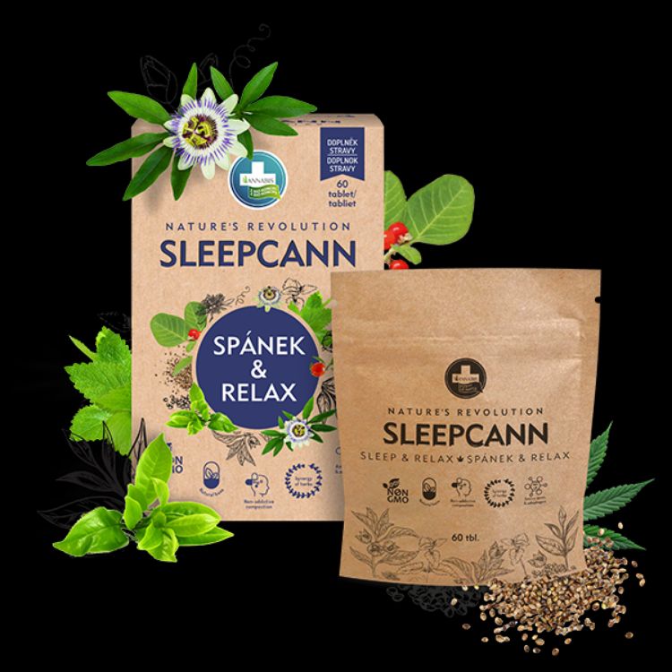 Obrázek SLEEPCANN SPÁNEK A RELAXACE doplněk stravy - 60 tablet - Annabis