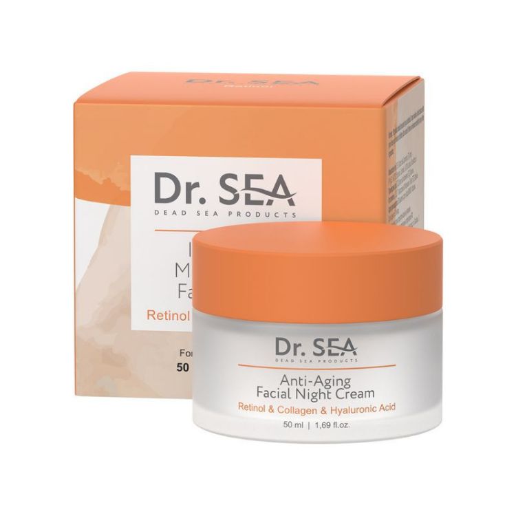 Obrázek Noční krém proti stárnutí s retinolem, kolagenem a kyselinou hyaluronovou - 50ml - Dr. Sea