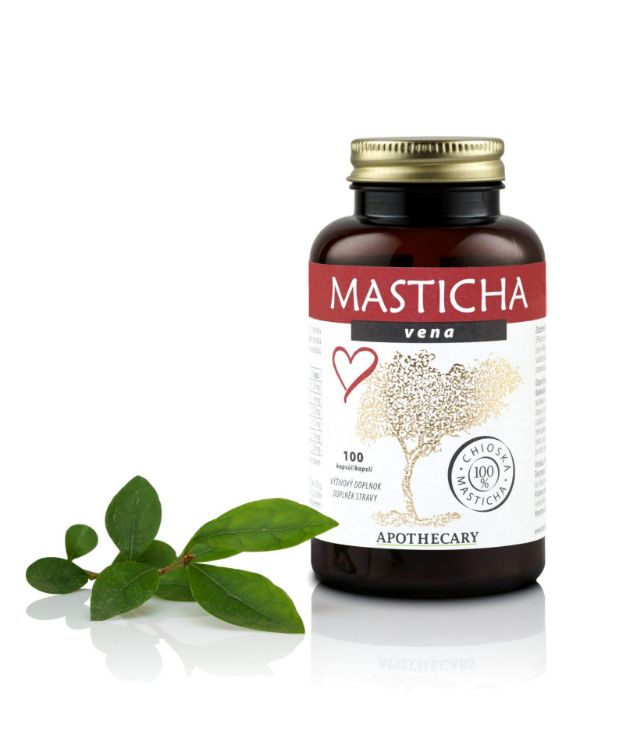 Obrázek Masticha Terapia Masticha Vena při problémech s vysokým tlakem a cholesterolem – 100 tablet