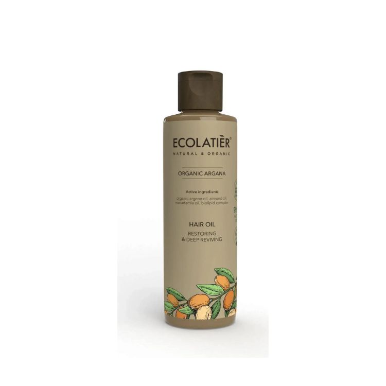 Obrázek Regenerační a hloubkově vyživující olej na vlasy Organic Argan- 200ml - Ecolatier