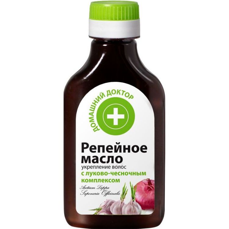 Obrázek HealthNA Lopuchový olej na vlasy, posilující s cibulí a česnekem - 100ml - Domácí doktor