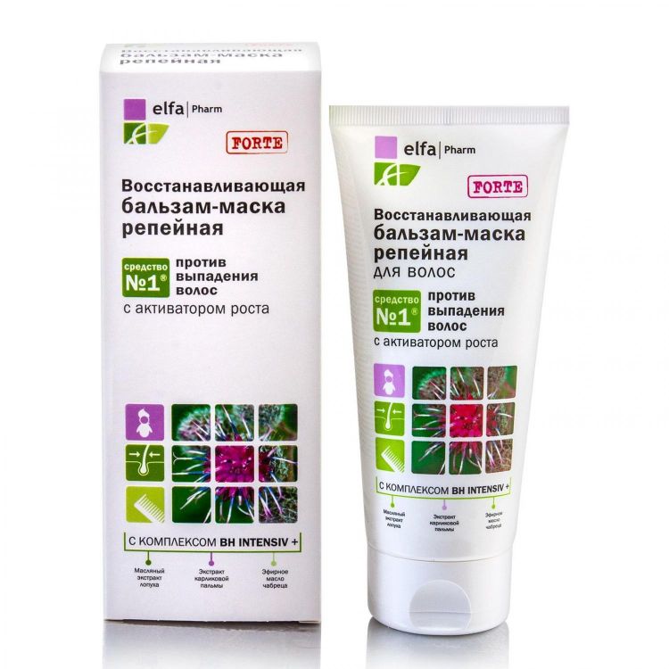 Obrázek Regenerační lopuchová maska na vlasy - 200 ml - Elfa Pharm
