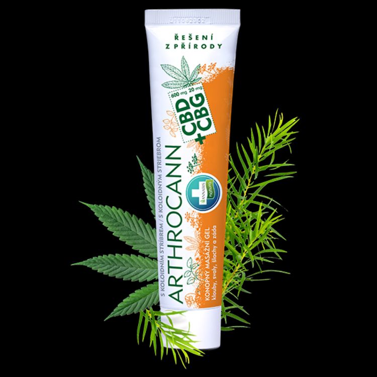 Obrázek ARTHROCANN konopný masážní gel CBD+CBG s koloidním stříbrem na klouby, svaly a záda - 75 ml - Annabis