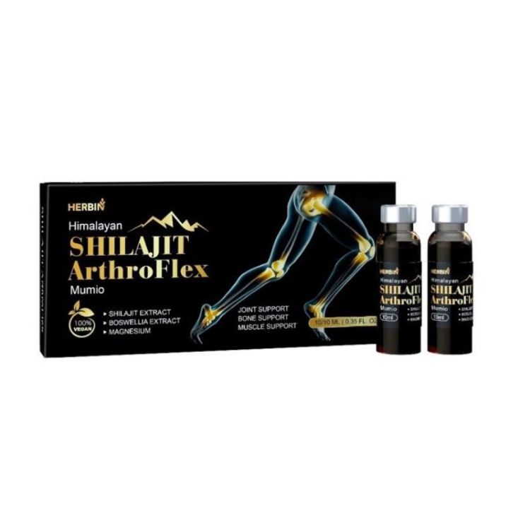 Obrázek HealthNA Himálajský doplněk stravy MUMIO (Shilajit) ArthroFLEX - 10ks x10 ml - Herbin