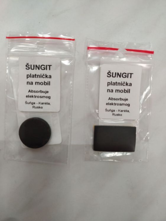 Obrázek Šungitové kameny Šungit - destička na mobil Varianta: Kruh