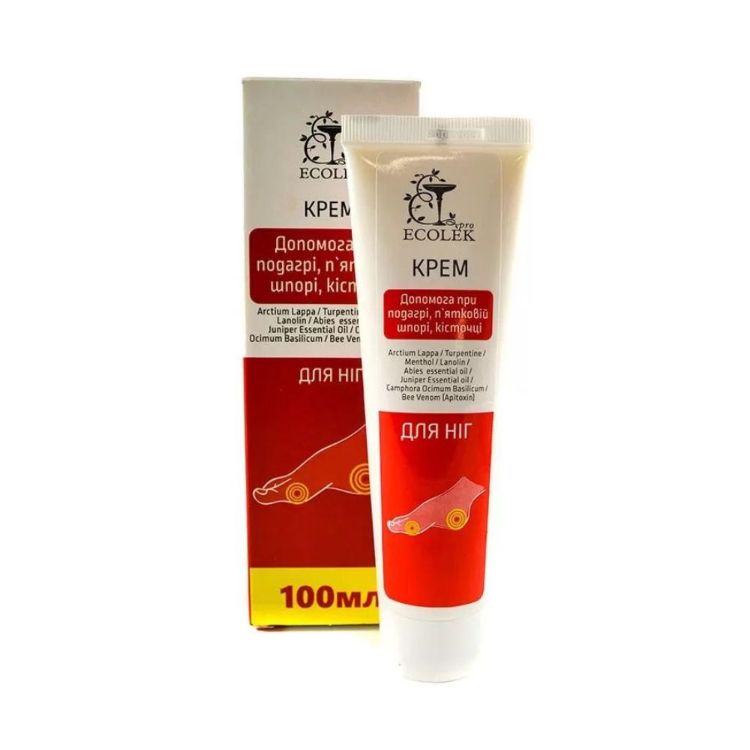 Obrázek Krém pro péči o nohy, patní ostruhy, halluxy a dnu - 100ml - Ecolek