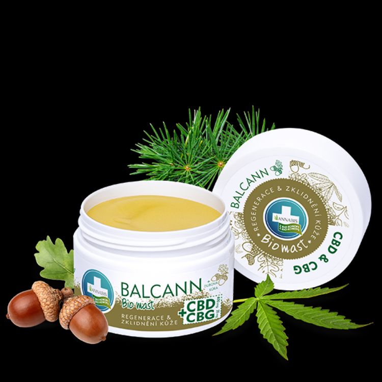Obrázek BALCANN CBD + CBG BIO konopná mast z dubové kůry - 50 ml - Annabis