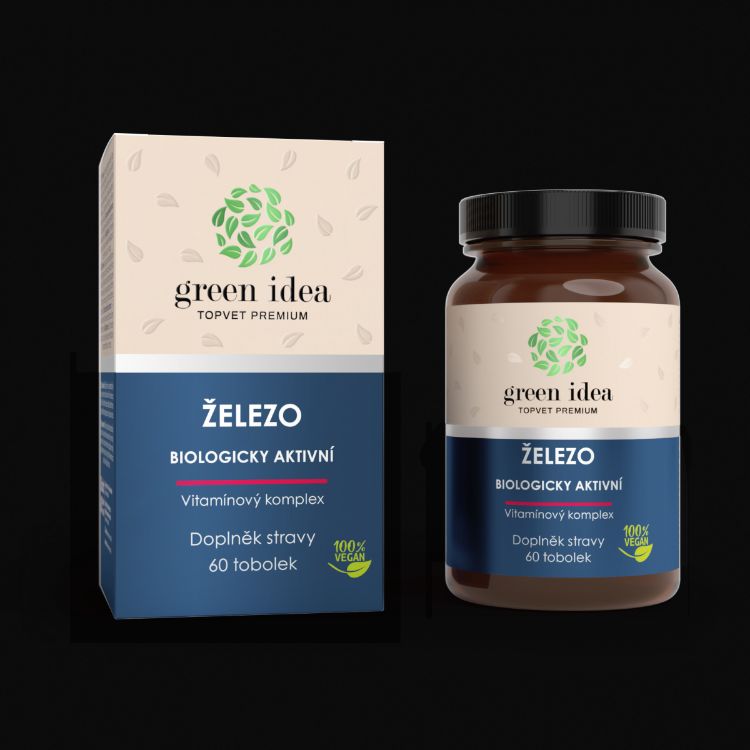 Obrázek Železo - vitamínový komplex - tobolky 60 ks - Green idea