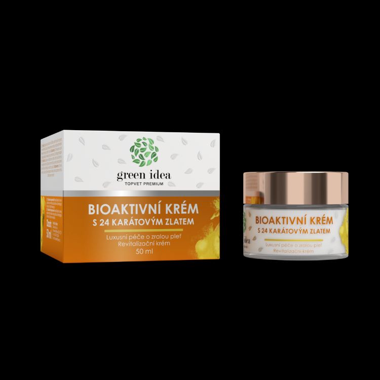 Obrázek Bioaktivní krém s 24 karátovým zlatem 50 ml - Green idea