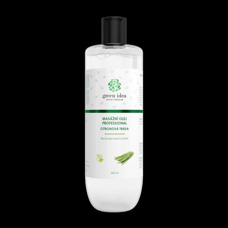 Obrázek Citronová tráva masážní olej 500 ml - Green idea