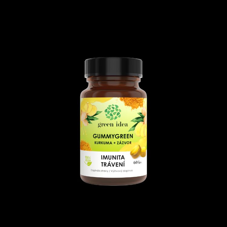 Obrázek Gummygreen - Kurkuma + zázvor 60 ks - Green idea