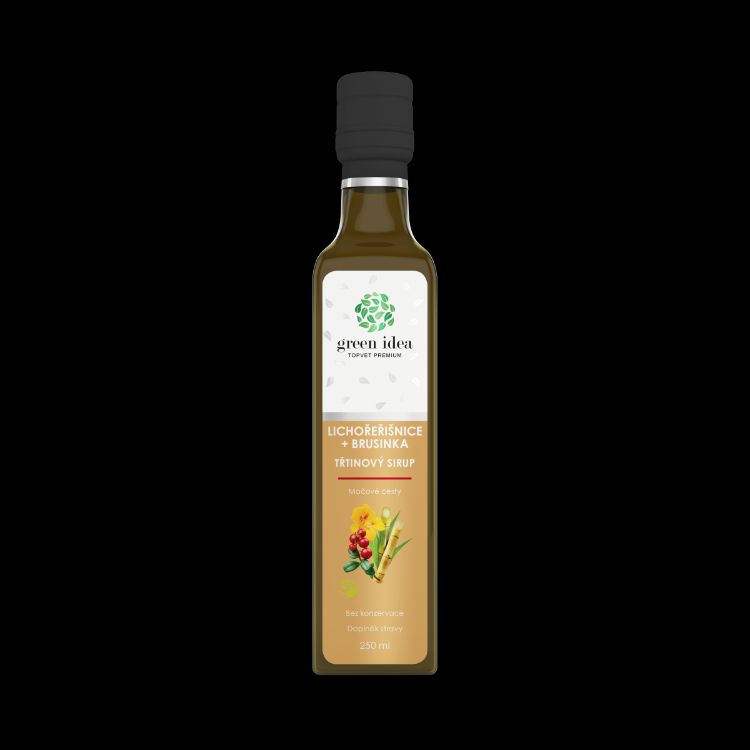 Obrázek Lichořeřišnice+brusinka sirup - třtinový 250 ml - Green idea
