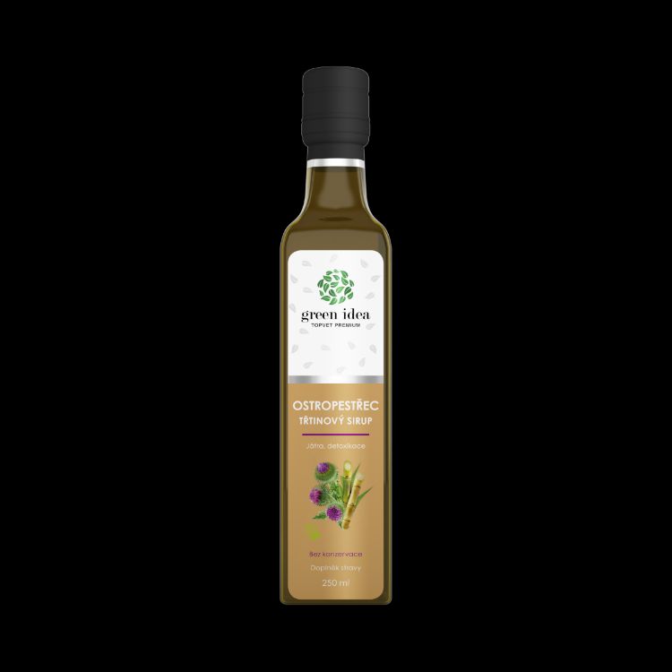 Obrázek Ostropestřec sirup - třtinový 250 ml - Green idea