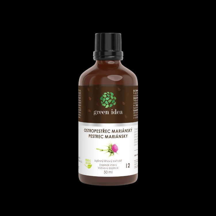 Obrázek Ostropestřec tinktura - kapky 50 ml - Green idea