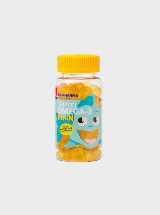 Obrázek OMEGA 3 - rybí olej - dětské žvýkací kapsle - Biopharma - 120 kapslí