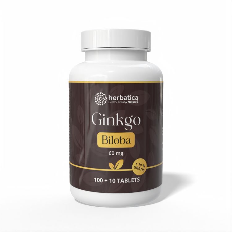 Obrázek Ginkgo biloba 60 mg - 110 tablet - Herbatica