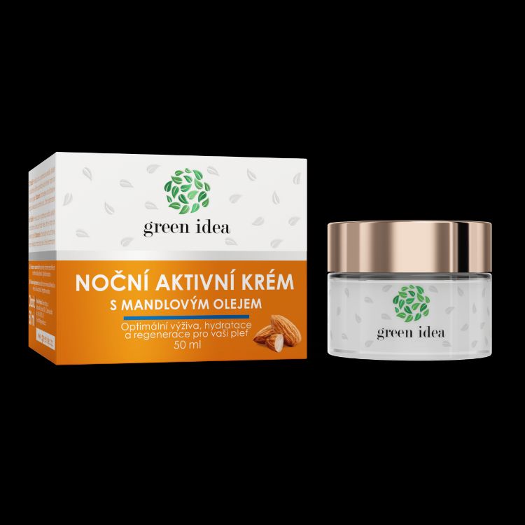 Obrázek Noční aktivní krém s mandlovým olejem 50 ml - Green idea