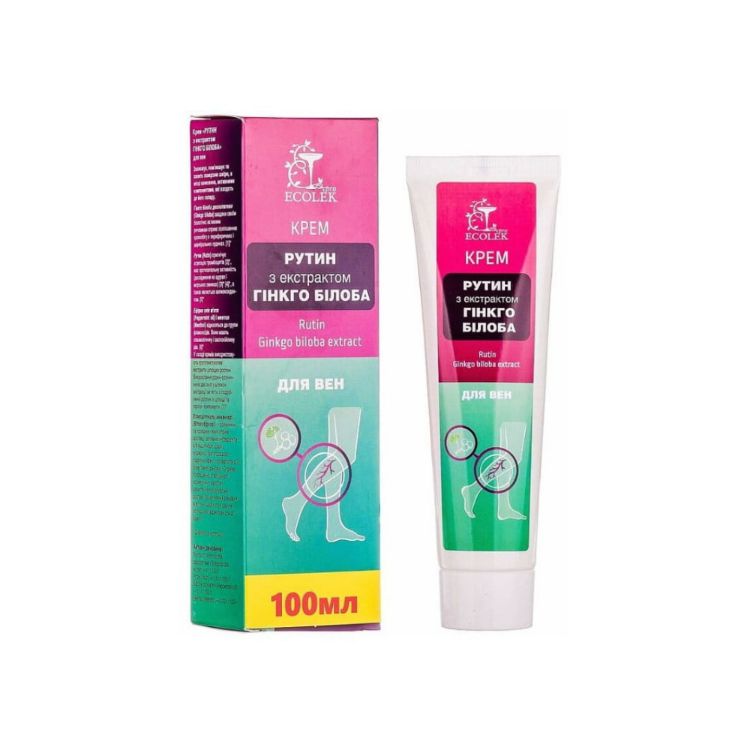 Obrázek Krém na žíly Rutin s extraktem Ginkgo biloba - 100 ml - Ecolek