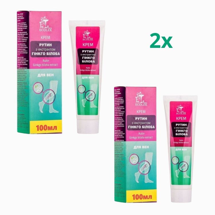 Obrázek Zvýhodněný set: 2x Krém na žíly Rutin s extraktem Ginkgo biloba - 100 ml - Ecolek