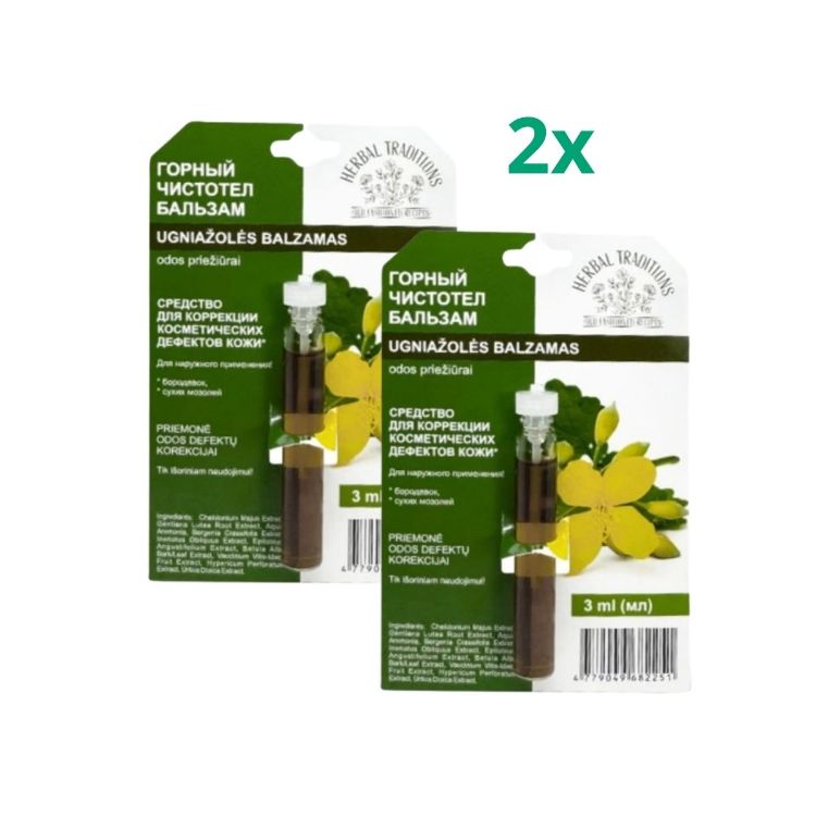 Obrázek Zvýhodněný set: 2x Horský vlaštovičník "čistotel" - elixír na bradavice - 3 ml - Herbal Traditions