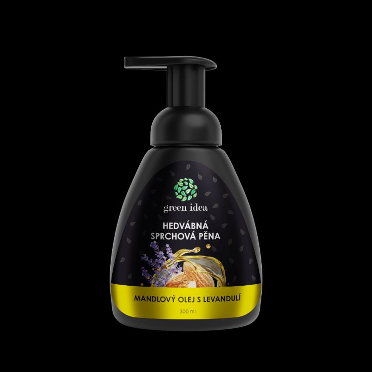 Obrázek Hedvábná sprchová pěna - mandlový olej s levandulí 300 ml - Green idea