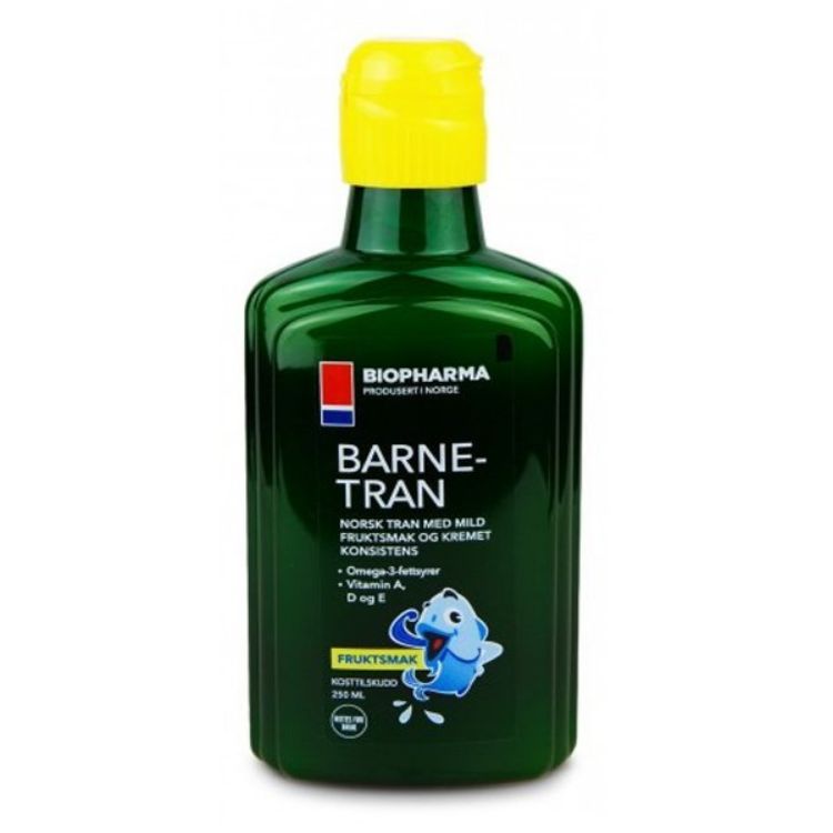 Obrázek Dětský rybí olej z tresčích jater s ovocnou příchutí - Biopharma - 250 ml