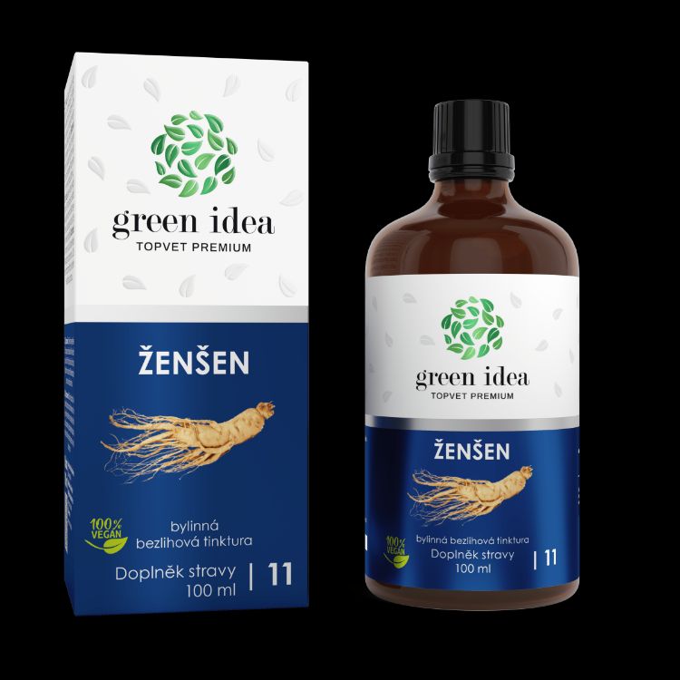 Obrázek Ženšen - bezlihová tinktura 100 ml - Green idea