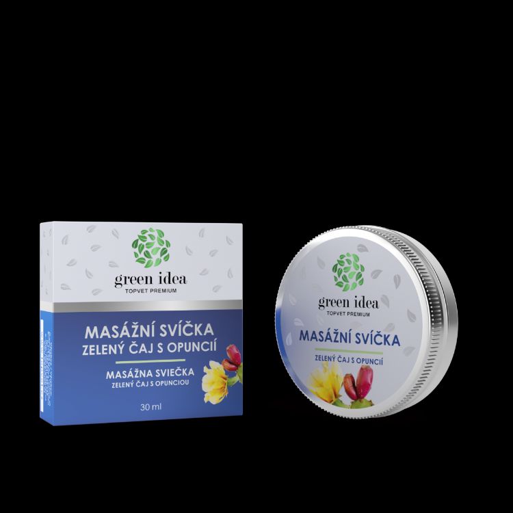 Obrázek Masážní svíčka - Zelený čaj s opuncií - Green idea