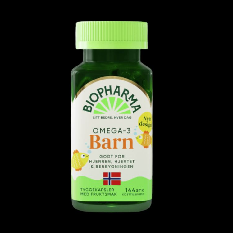 Obrázek OMEGA 3 - rybí olej - dětské žvýkací kapsle - Biopharma - 144 kapslí