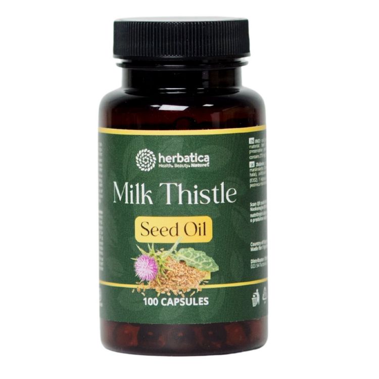 Obrázek Olej ze semen ostropestřce mariánského v kapslích - 100 kapslí - Herbatica