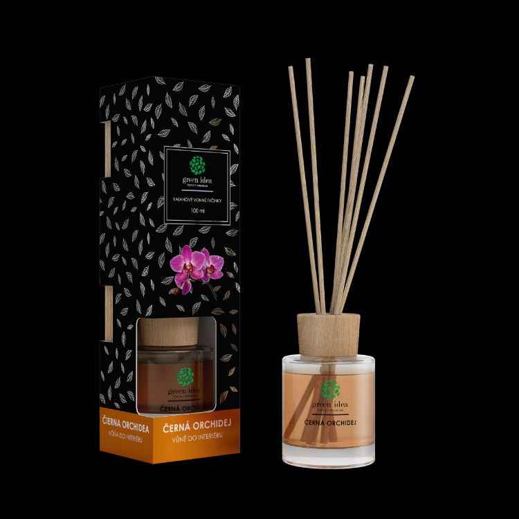 Obrázek ​Ratanové vonné tyčinky Černá orchidej 100 ml - Green idea