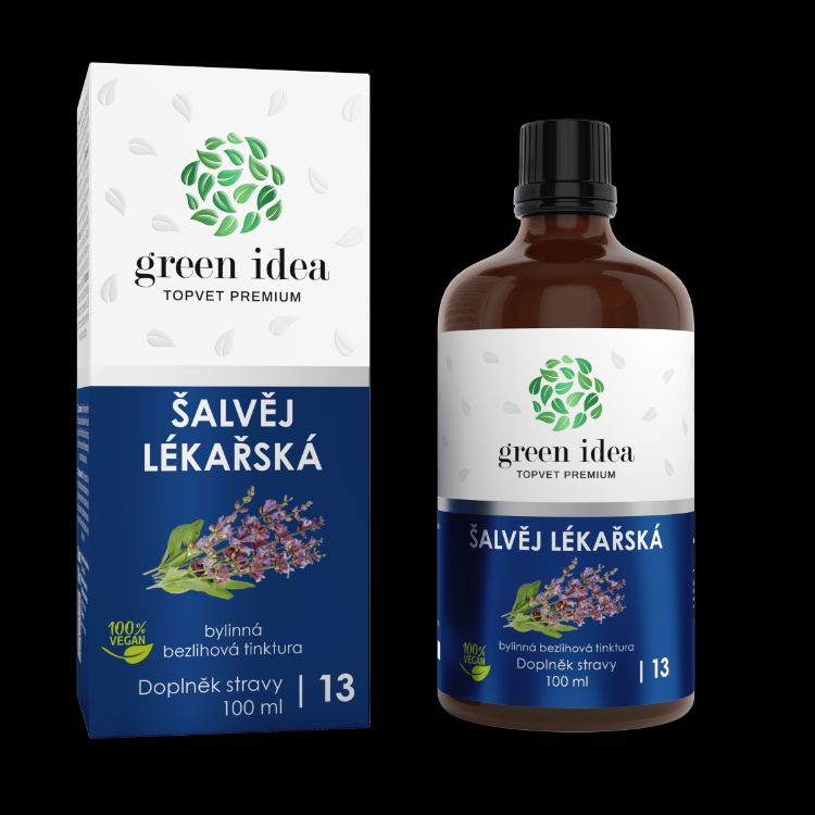 Obrázek Šalvěj lékařská bezlihová tinktura 100 ml - Green idea
