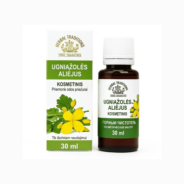 Obrázek Kosmetický olej s vlaštovičníkem na bradavice – 30 ml – Herbal Traditions