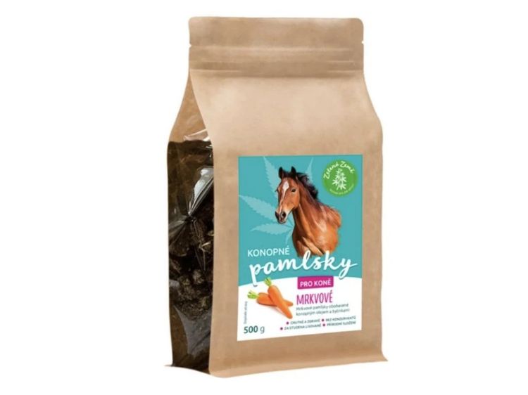Obrázek Konopné pamlsky pro koně – mrkvová příchuť – 500 g – Zelená Země
