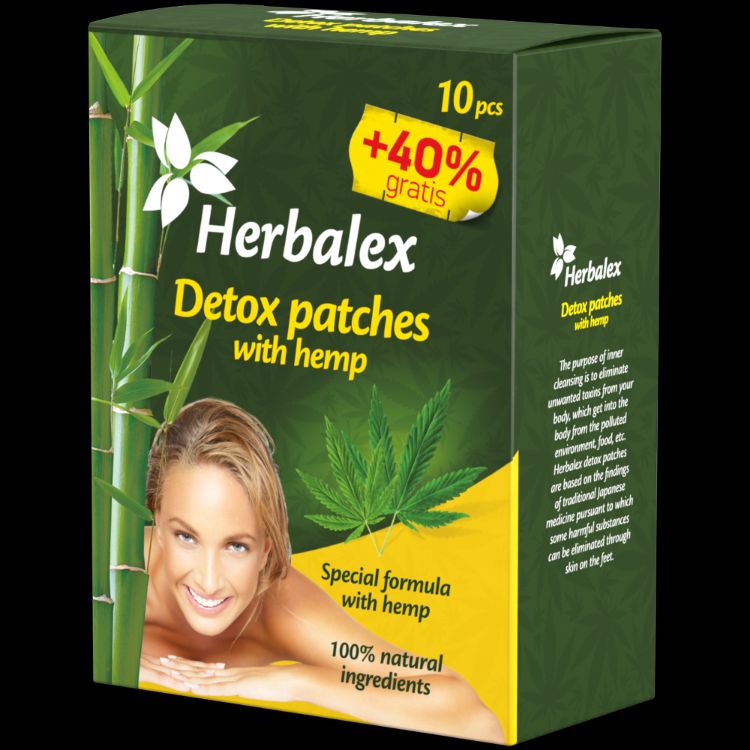 Obrázek Herbamedicus GmbH Herbalex – Detoxikační náplasti s konopím 14 ks - Green idea
