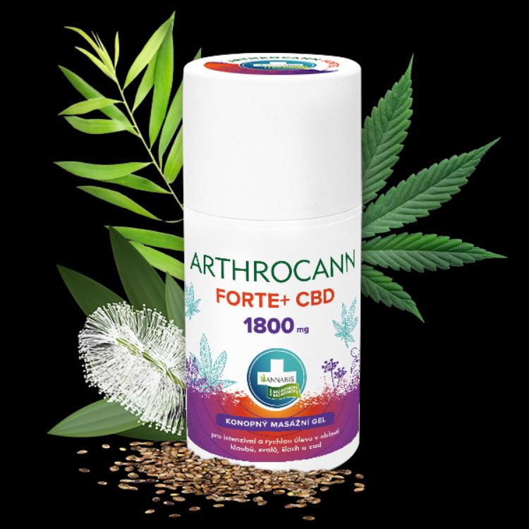 Obrázek ARTHROCANN konopný masážní gel FORTE+1800 mg CBD - 90 ml - Annabis