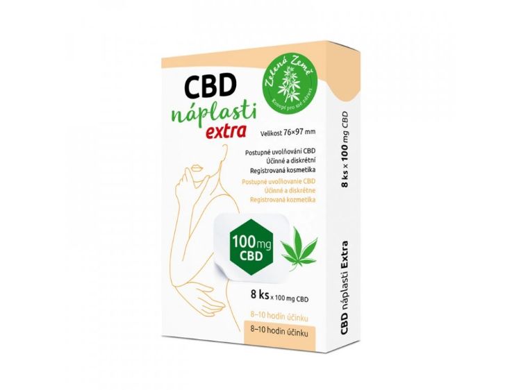 Obrázek CBD náplasti extra velké – balení 8 ks – Zelená Země
