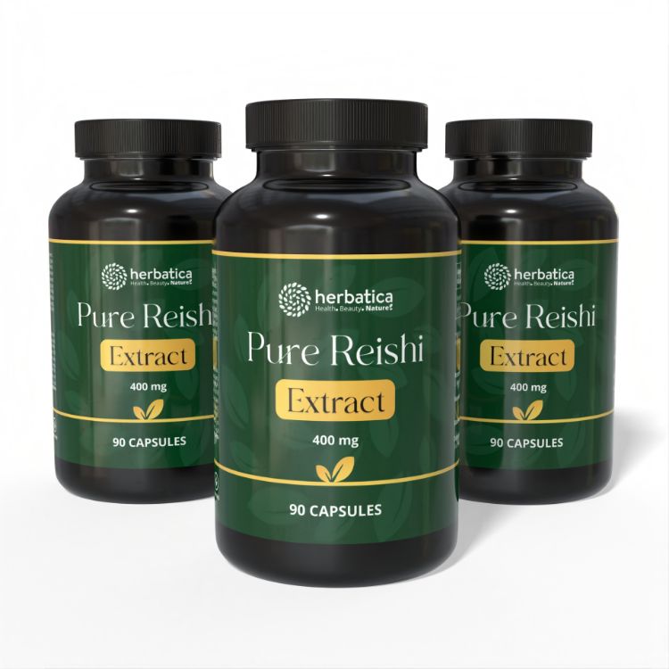 Obrázek Zvýhodněný set: 3x Reishi Extract 30 % polysacharidů – 90 kapslí – Herbatica