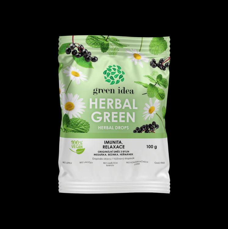Obrázek Herbal green - bylinné bonbóny 100 g - Green idea