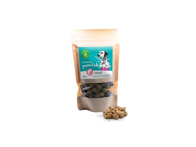 Obrázek Konopné pamlsky pro psy – lososová příchuť – 200 g – Zelená Země