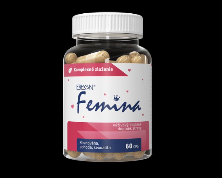 Obrázek EREXAN Femina podpora hormonální rovnováhy, pohody a sexuality žen – 60 kapslí