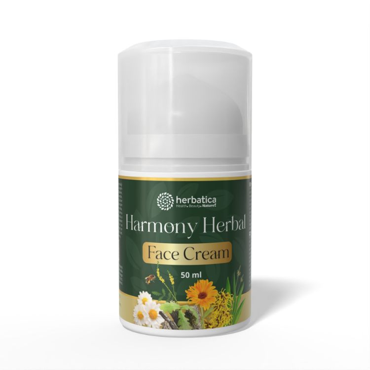 Obrázek Harmony Herbal Face Cream – zklidňující a regenerační krém pro citlivou a problematickou pleť – 50 ml - Herbatica