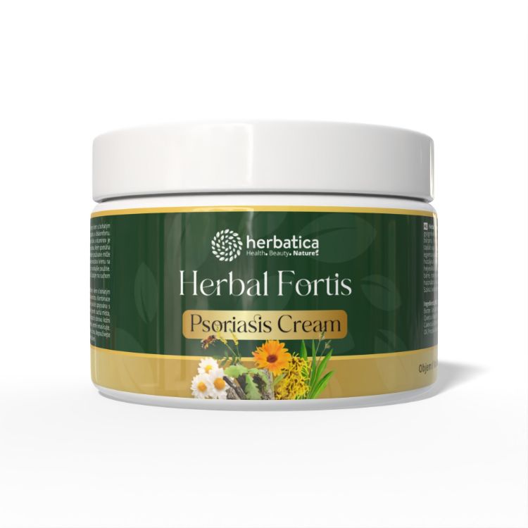 Obrázek Herbal Fortis Psoriasis Cream – regenerační krém pro pokožku se sklonem k psoriáze – 200 ml - Herbatica